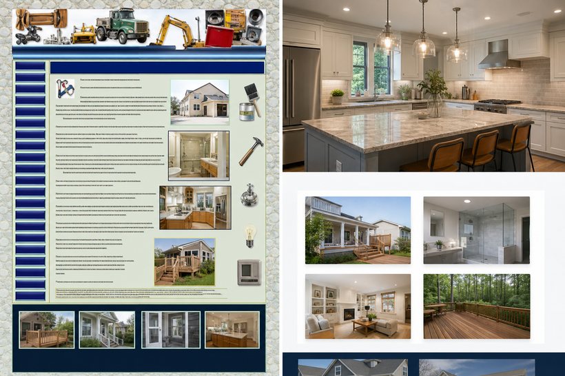 An outdated cluttered small business website that is hard to read on a phone