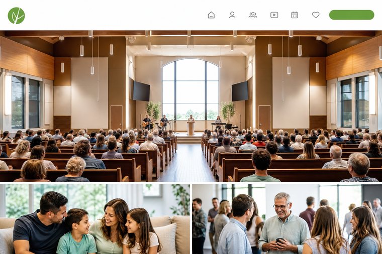 Example community church website built by Arlington Web Dev