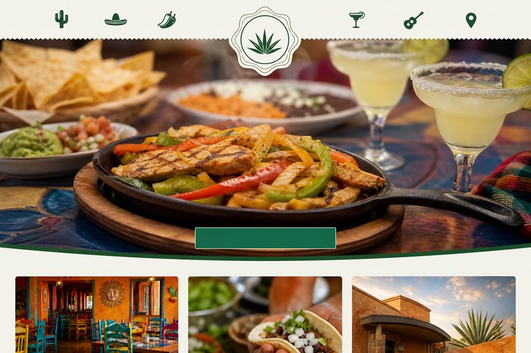 Example tex-mex restaurant website built by Arlington Web Dev